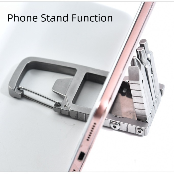 13-in-1 Stainless Steel Carabiner Multi-Tool