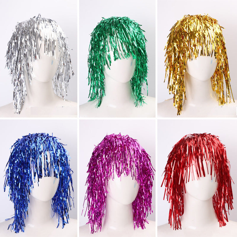 Party tinsel wig-assorted colour - Multi-colour