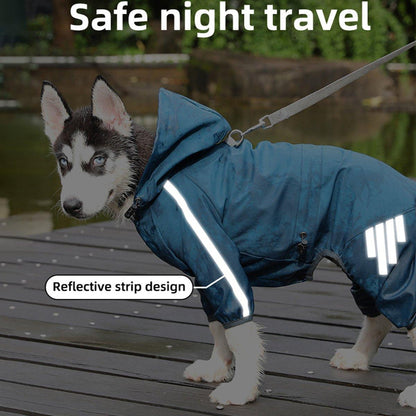 Waterproof Four Corner Pet Raincoats In Large Medium And Small Sizes Are Suitable For Dogs - Pink - XXL
