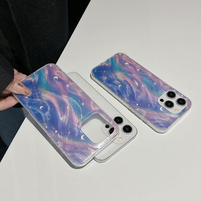 Blue Dream Starry Gradient Dual Layer Iphone 15 Acrylic Tpu Case